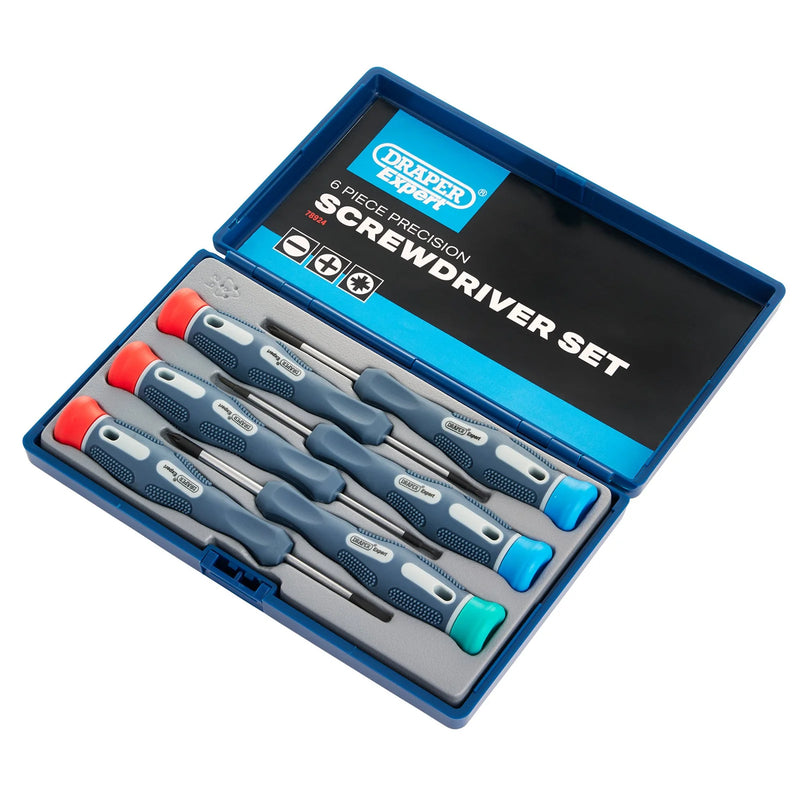 Draper Expert Soft Grip Precision Screwdriver Set 6 Piece