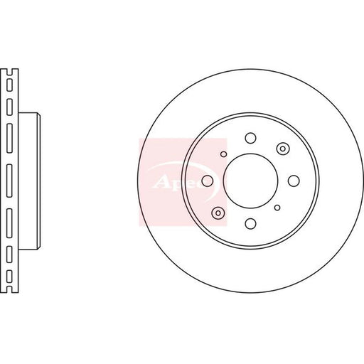 Apec 2 x Vented Front Brake Discs DSK521
