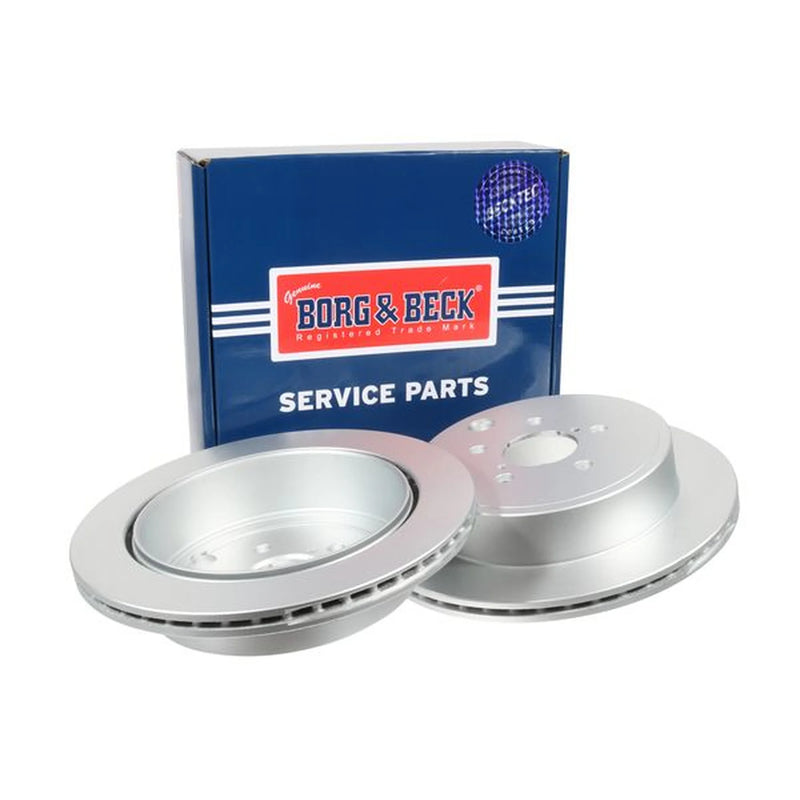 Borg & Beck 2 x Vented Rear Brake Discs BBD5412