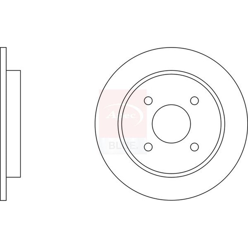 Apec 2 x Solid Rear Brake Discs SDK6086