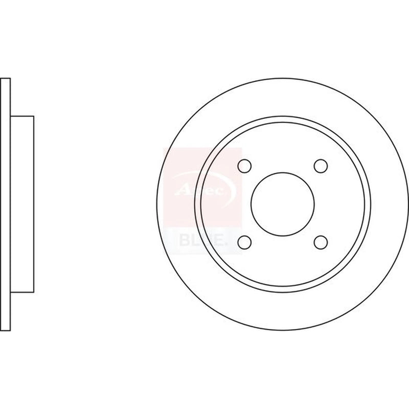 Apec 2 x Solid Rear Brake Discs SDK6086