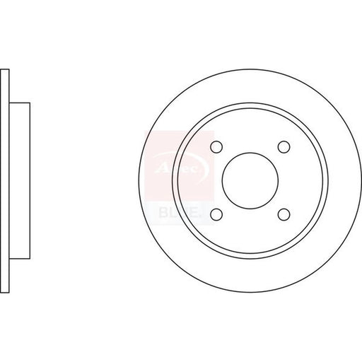 Apec 2 x Solid Rear Brake Discs SDK6086