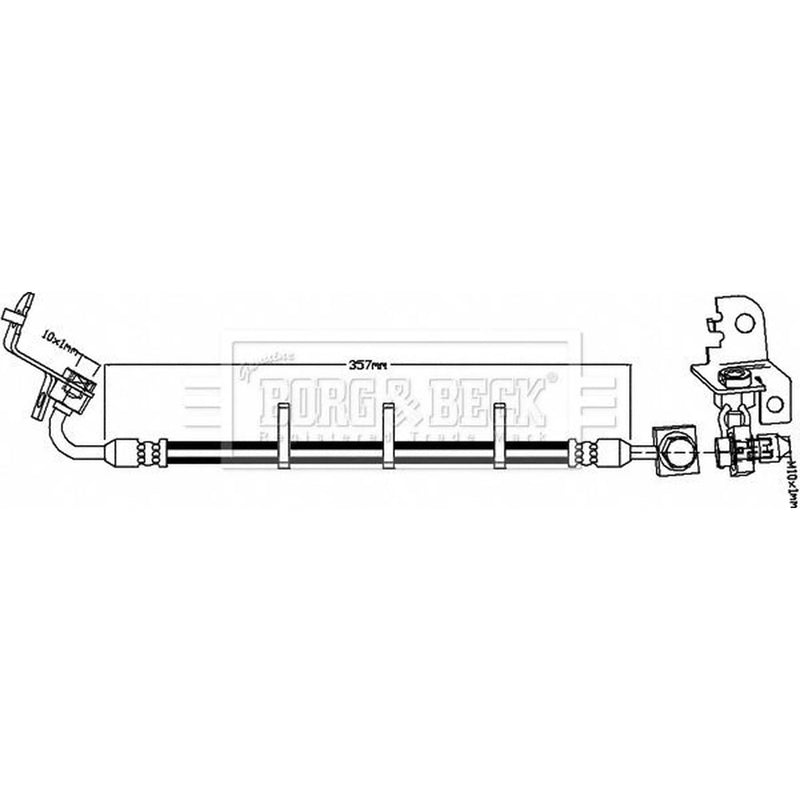 Borg & Beck Brake Hydraulic Hose Line Front Right BBH8565