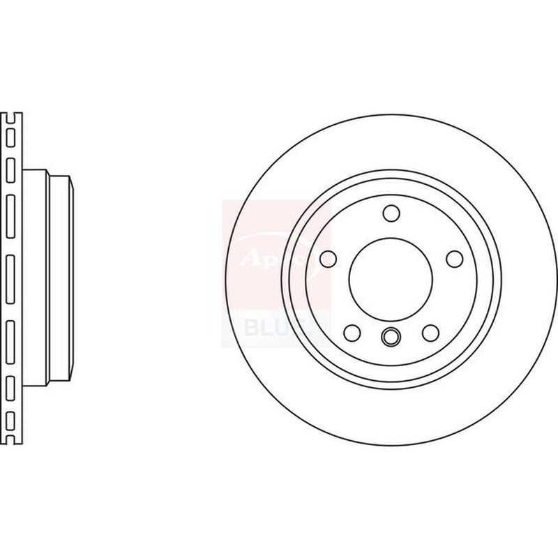 Apec 2 x Vented Rear Brake Discs SDK6611