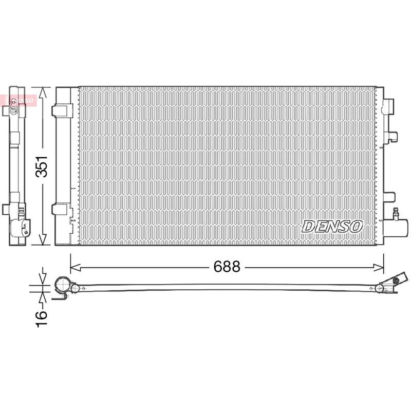 Denso Air Conditioning Condenser DCN23031