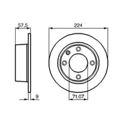 Bosch 2 x Rear Brake Discs 0 986 478 604