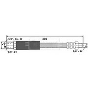 Borg & Beck Brake Hydraulic Hose Line Front Left BBH6539