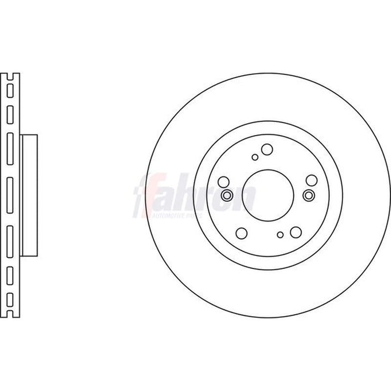 Fahren 2 x Vented Front Brake Discs FBD6242