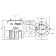 Febi Air Suspension Bellow 258mm 179293