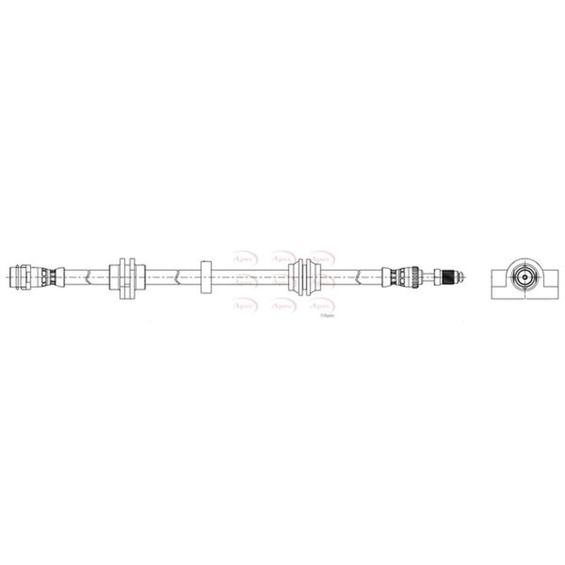 Apec Brake Hydraulic Hose Line Front HOS4304