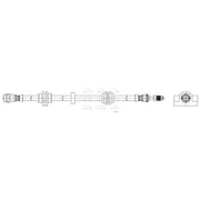 Apec Brake Hydraulic Hose Line Front HOS4304