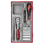 Teng Tools TT1 35 Piece Sockets & Accessories Set 1/4" Drive