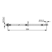 Bosch Brake Hydraulic Hose Line Front 1 987 481 A54