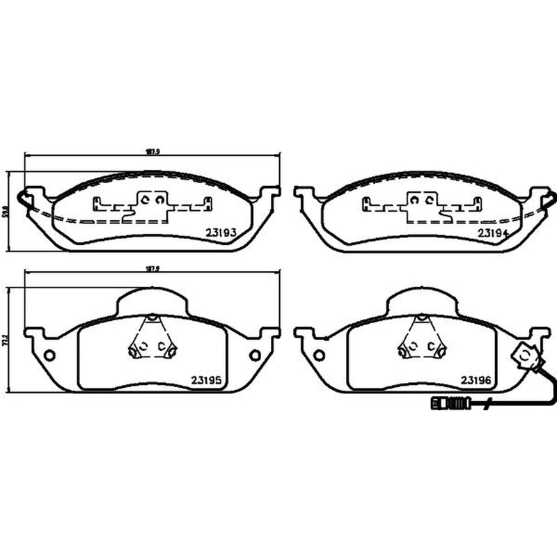DON Front Brake Pad Set PCP2202