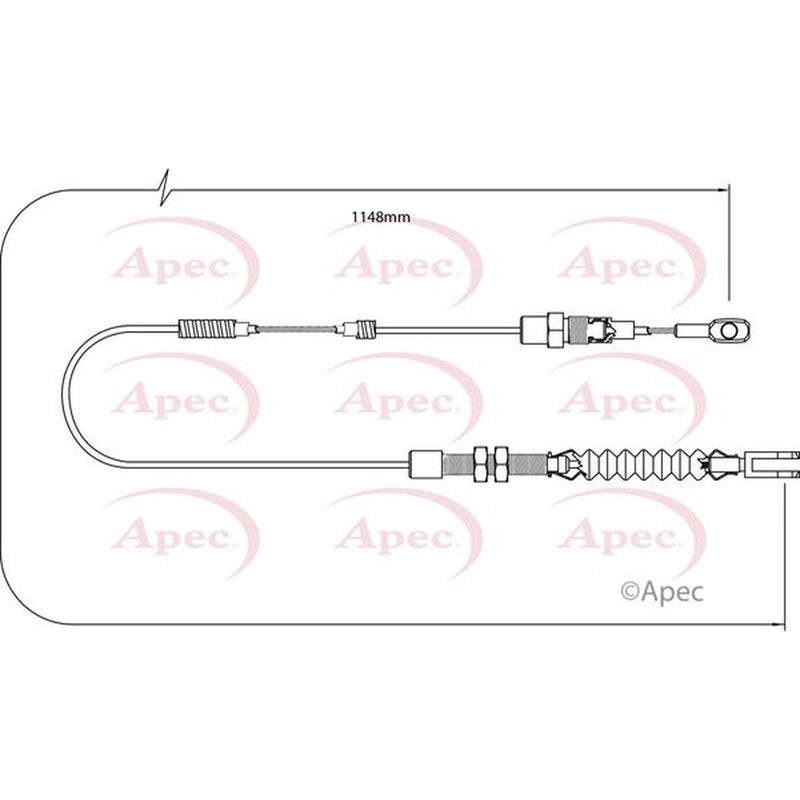 Apec Handbrake Cable Left Front CAB1258