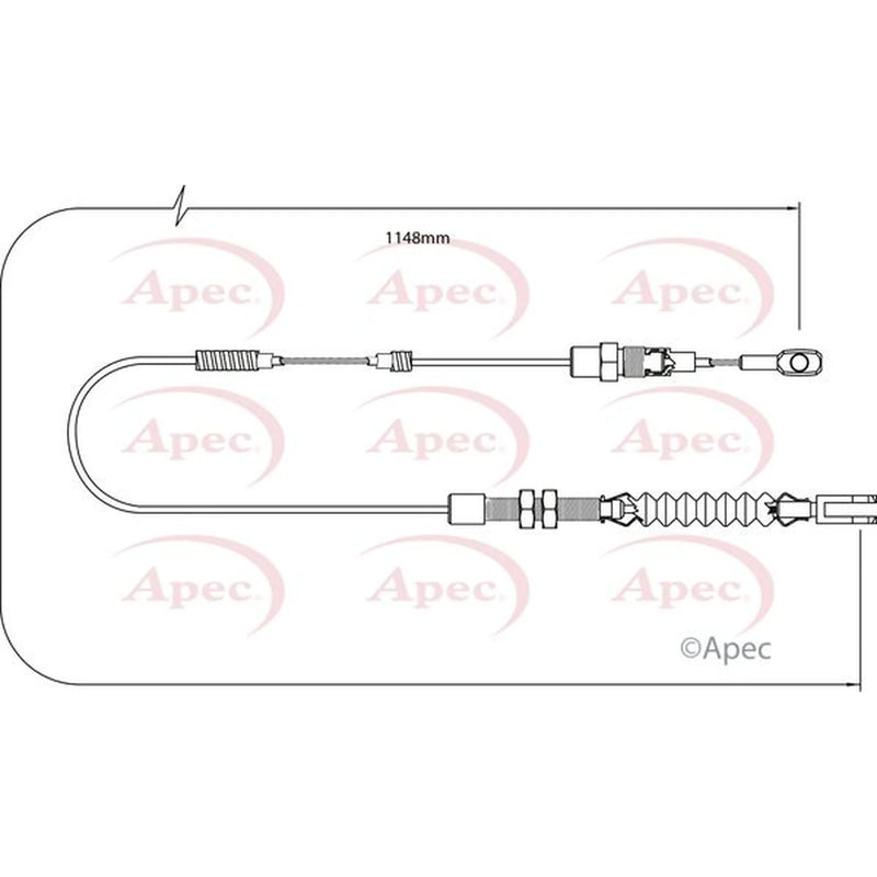 Apec Handbrake Cable Left Front CAB1258