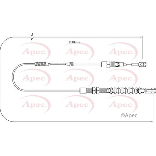 Apec Handbrake Cable Left Front CAB1258