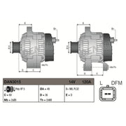 Denso Car Alternator 12V DAN3015