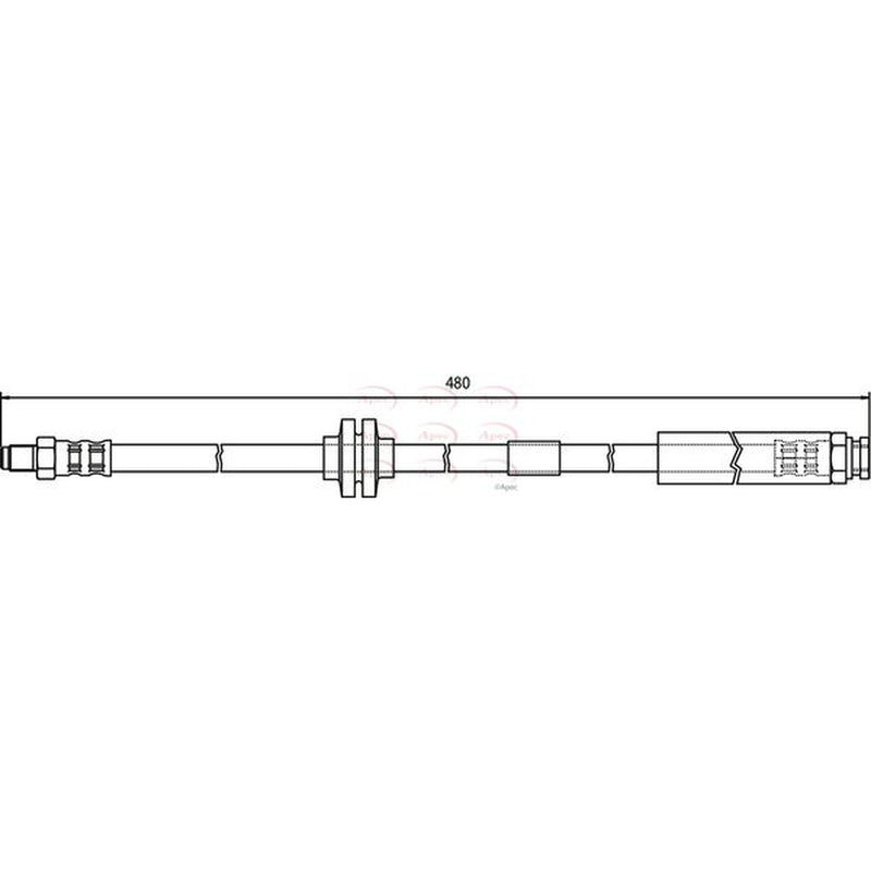 Apec Brake Hydraulic Hose Line Front HOS3294