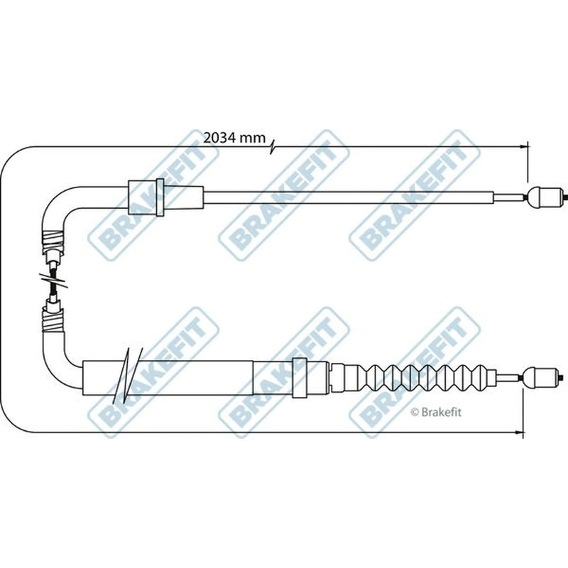Apec Handbrake Cable Left Rear BBC3050
