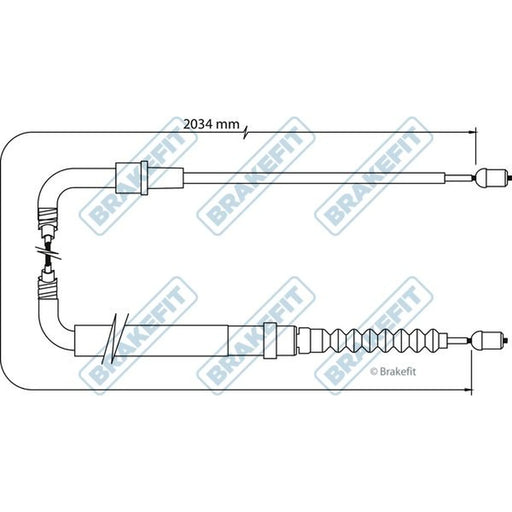 Apec Handbrake Cable Left Rear BBC3050