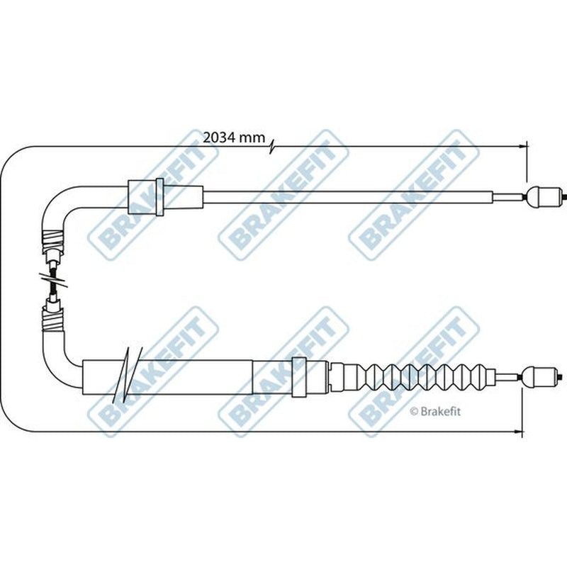 Apec Handbrake Cable Left Rear BBC3050