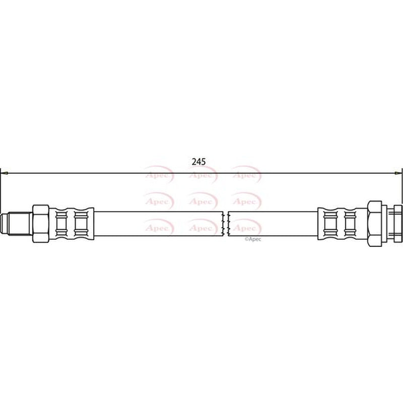 Apec Brake Hydraulic Hose Line Rear HOS3258