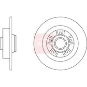 Apec 2 x Solid Rear Brake Discs DSK2234