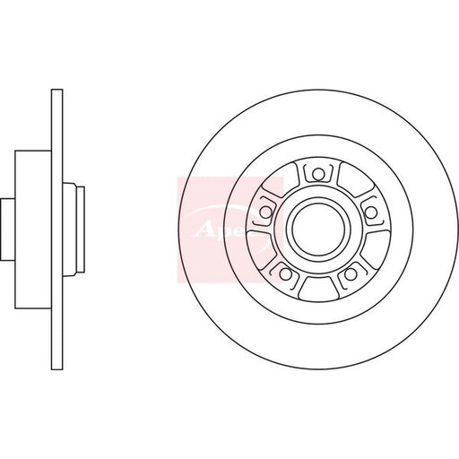 Apec 2 x Solid Rear Brake Discs DSK2234
