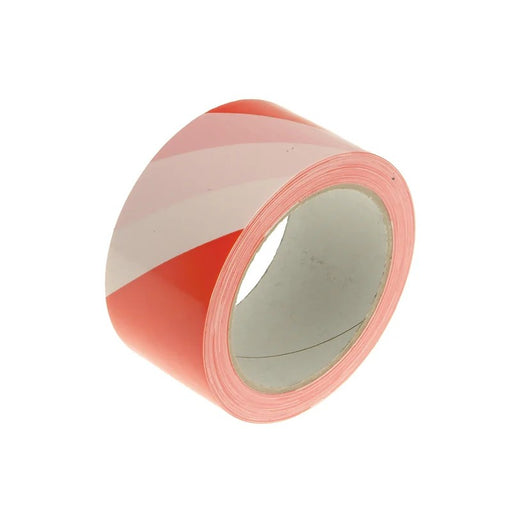 Faithfull Professional Self-Adhesive Hazard Tape Red/White 50mm x 33m