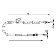 Bosch Handbrake Cable Left Rear 1 987 482 058