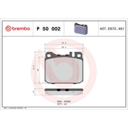 Brembo 4 x Front Brake Pad Set P50002