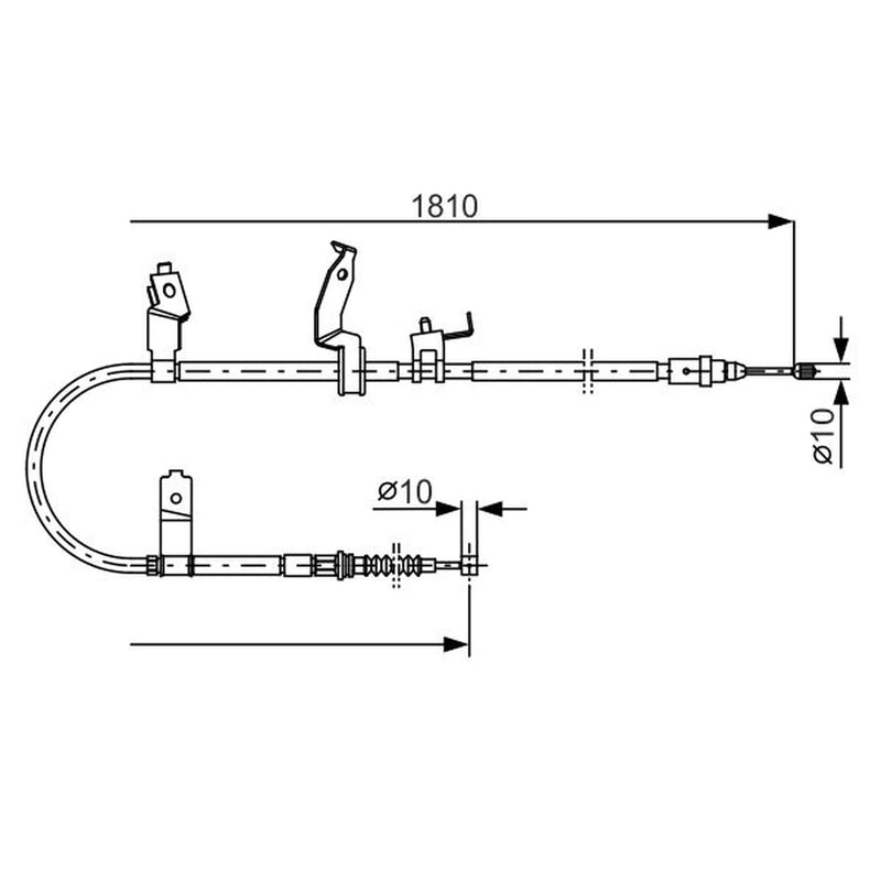 Bosch Handbrake Cable Right Rear 1 987 482 052