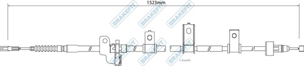 Apec Handbrake Cable Right Rear fits Kia Picanto I 2004-2011 1.0 1.1