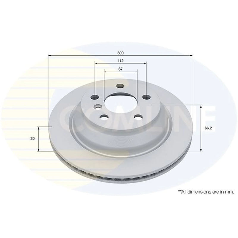 Comline 2 x Internally Vented Rear Brake Discs ADC5056V