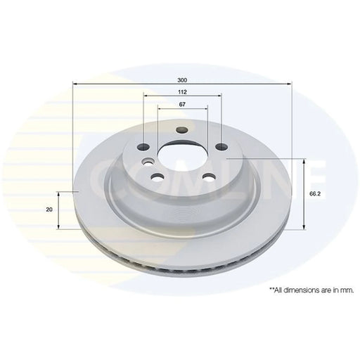 Comline 2 x Internally Vented Rear Brake Discs ADC5056V