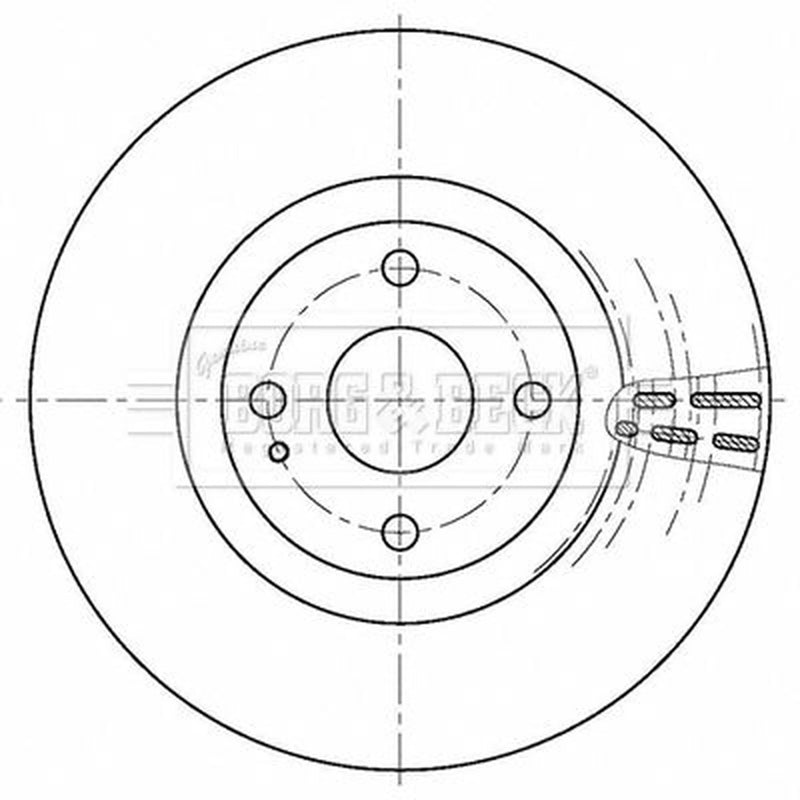 Borg & Beck 2 x Vented Front Brake Discs BBD5508