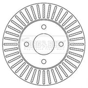 Borg & Beck 2 x Vented Front Brake Discs BBD5349