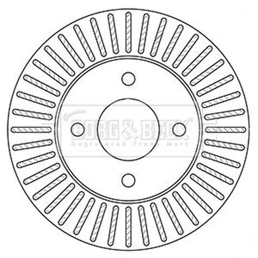 Borg & Beck 2 x Vented Front Brake Discs BBD5349