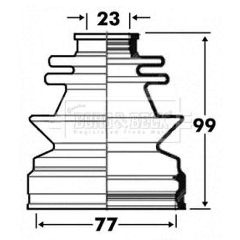 Borg & Beck Drive Shaft Bellow Kit Front Left BCB2851