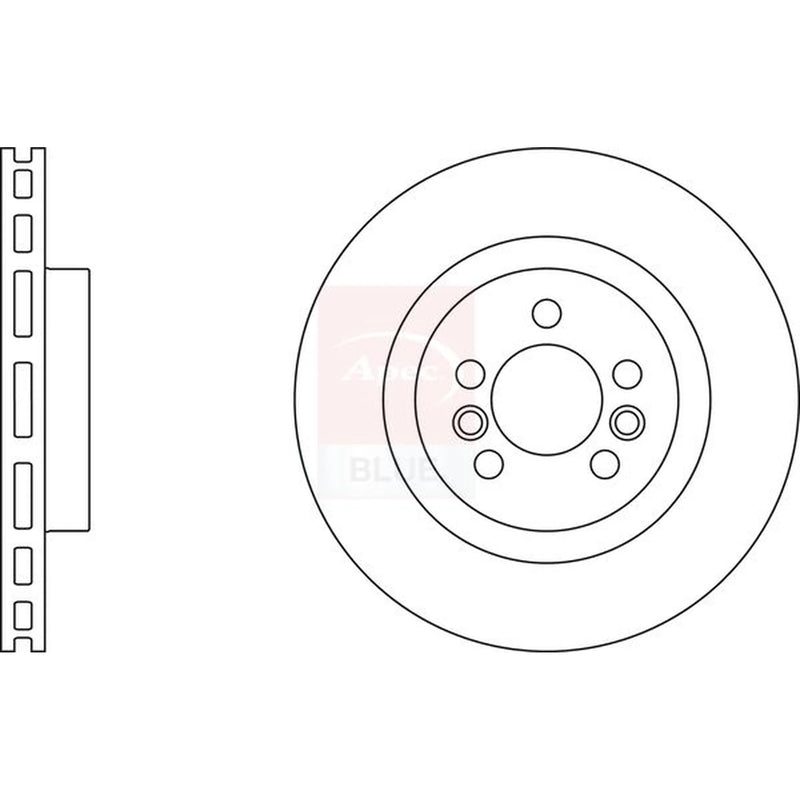 Apec 2 x Vented Front Brake Discs SDK6772