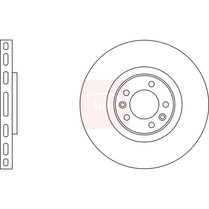 Apec 2 x Vented Front Brake Discs DSK2030