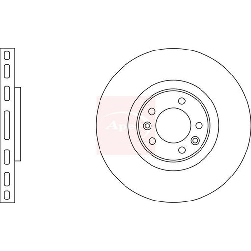 Apec 2 x Vented Front Brake Discs DSK2030