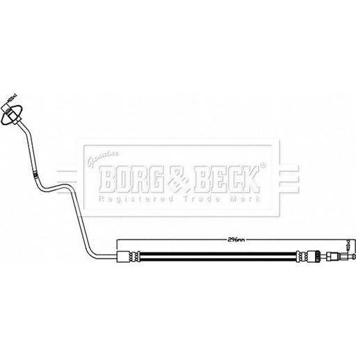 Borg & Beck Brake Hydraulic Hose Line Rear BBH8493