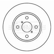 Borg & Beck 2 x Vented Front Brake Discs BBD4604