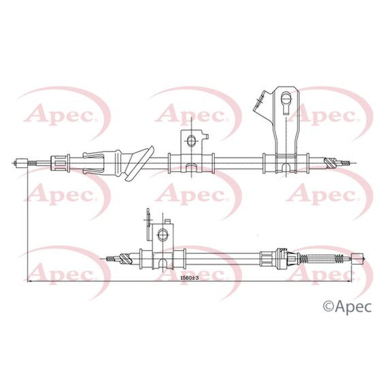 Apec Handbrake Cable Right Rear CAB1561