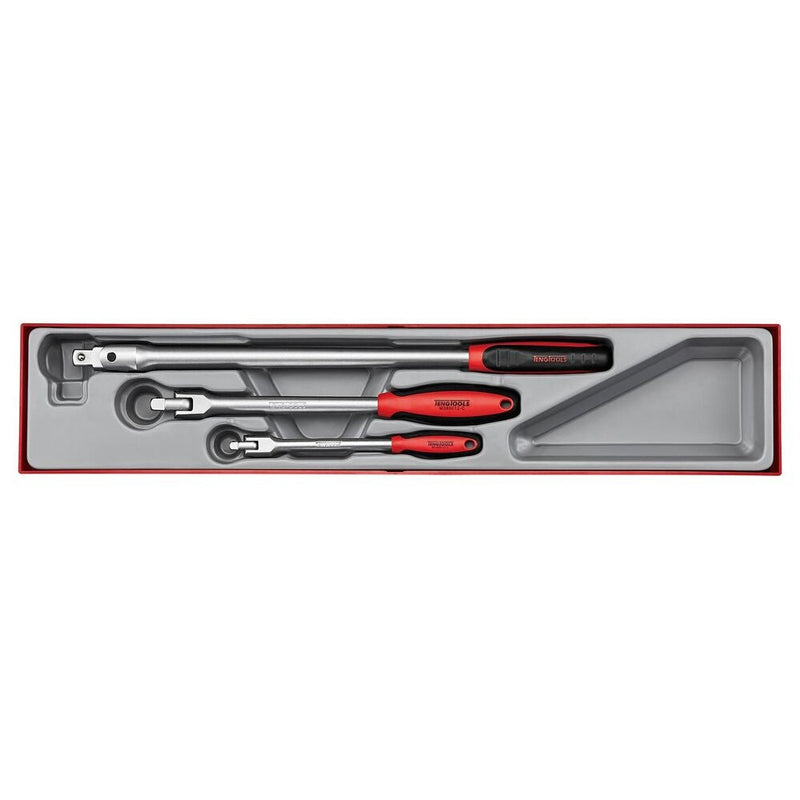 Teng Tools Flex Handle Set TTX4 3 Pieces 1/4" 3/8" 1/2"