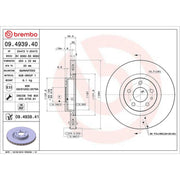 Brembo 2 x Front Brake Discs 09.4939.41