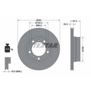 Textar 2 x Internally Vented Rear Brake Discs 92088903