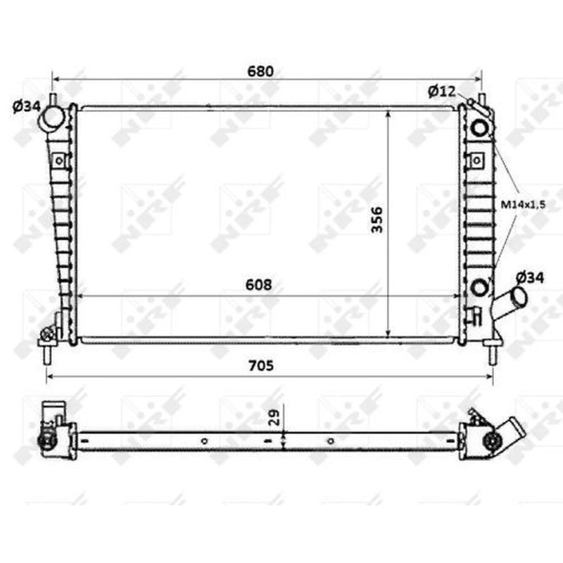 NRF Engine Radiator 58349